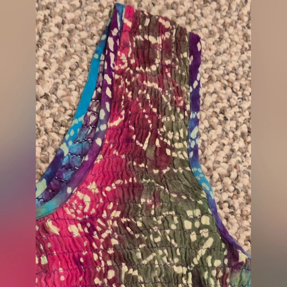BOHO Multicolor Boho Sleeveless Women's Dress - Picture 7 of 11